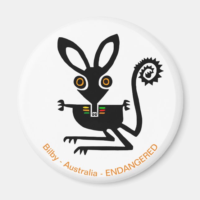 Imán Vida silvestre australiana - BILBY - Marsupial - N (Frente)