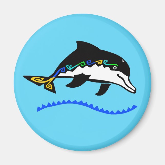 Imán Vida silvestre - DÓLFONO CUTIDO - Naturaleza - azu (Frente)