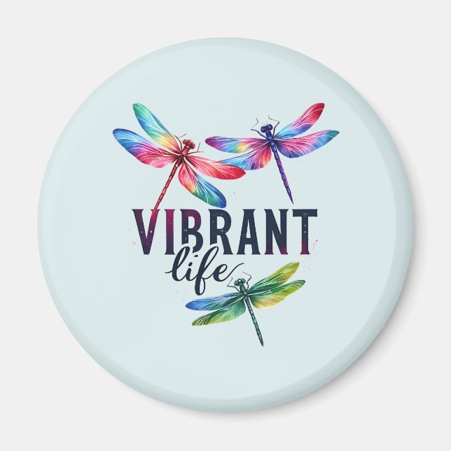 Imán Vida vibrante - Dragonfly artístico (Frente)
