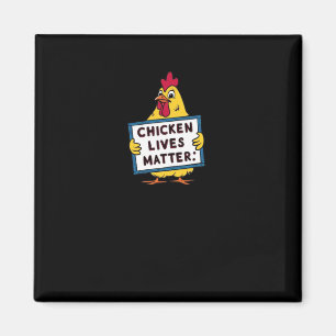 Imán Vidas de pollo - Vegetariano - Amantes de los anim