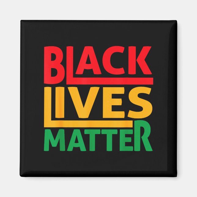 Imán Vidas Negras Blm Derechos Humanos Mes de la Histor (Frente)