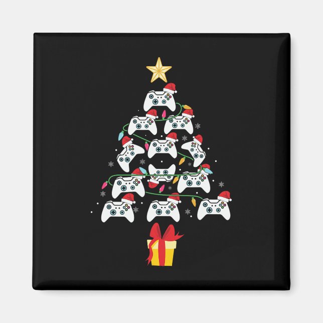 Imán Video Game Controller Christmas Tree Xmas Boy Men (Frente)