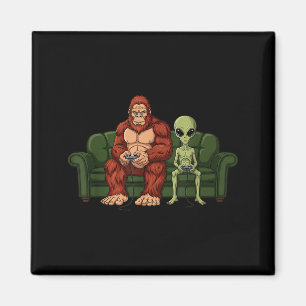 Imán Video Juegos Juegos Bigfoot Alien Sasquatch Ufo Ho