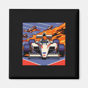 Imán Videojuego Car For Mechanic Sports Fan Retro 90s