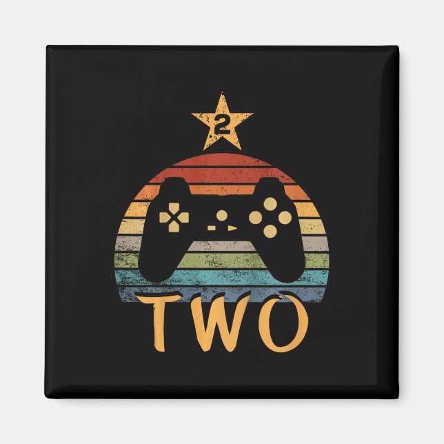 Imán Videojuego de cumpleaños de 2 años segundo cumplea (Frente)