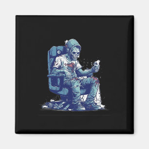 Imán Videojuego de disfraces Zombie Gamer Halloween