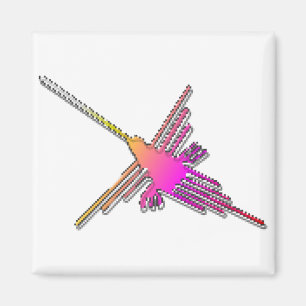 Imán Videojuego retro de 8 bits Nazca Lines Hummingbird