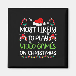 Imán Videojuegos de Navidad para la familia de jugadore