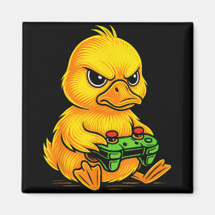 Imán Videojuegos de pato amarillo Gamer Gaming Animal B