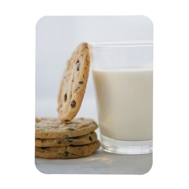 Imán Vidrio de leche y galletas, cierre (Vertical)