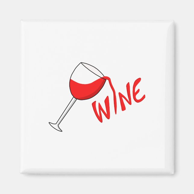 Imán Vidrio de vino (Frente)