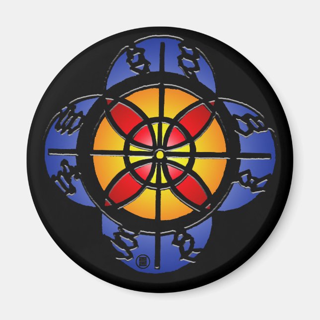 Imán Vidrio manchado (Frente)