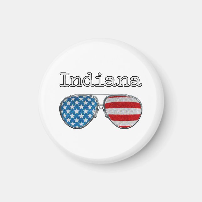 IMÁN VIDRIO PILOTO DE EE.UU. GLASSES INDIANA (Frente)
