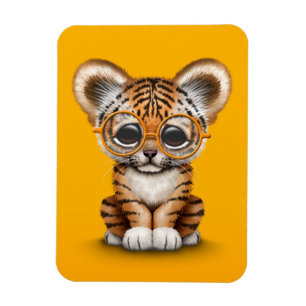 Imán Vidrios que llevan lindos de Cub de tigre de bebé