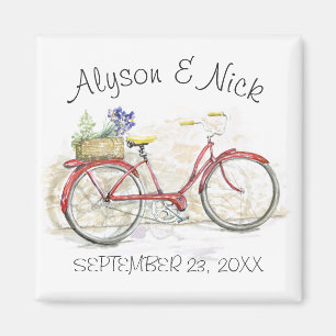 Imán Vieja bicicleta de moda con cesta