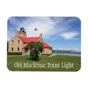 Imán Vieja luz de punto de Mackinac, puente de Mackinac