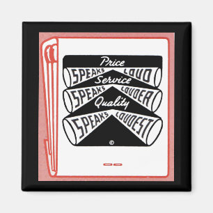 Imán vieja portada del libro de emparchetes Price Speak