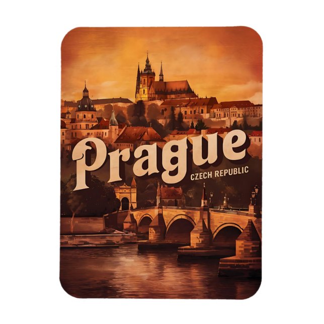 Imán viejas dádivas de viaje praga ceja (Vertical)