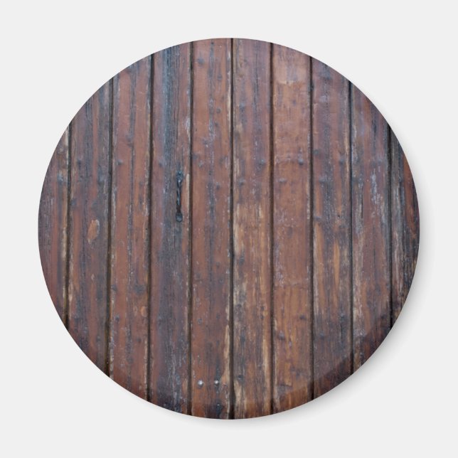 Imán Viejas Puertas De Madera Marrón Con Soporte De Hie (Frente)