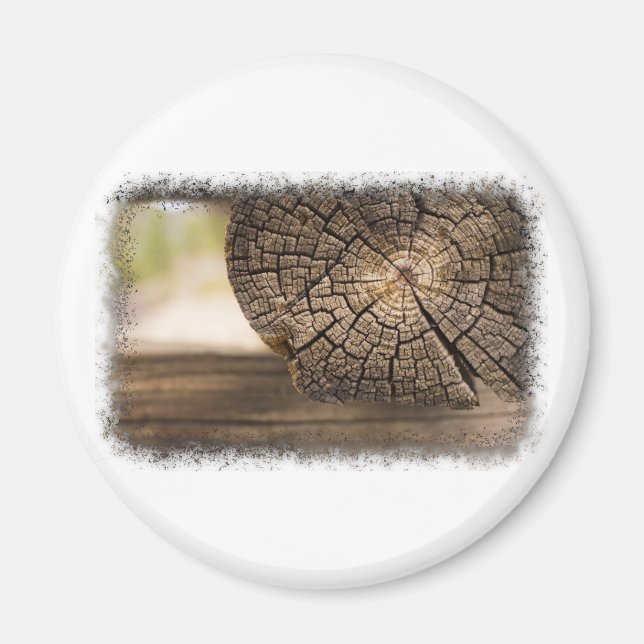 Imán Viejas texturas de madera de cabaña (Frente)