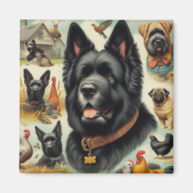 Imán Viejo Bouvier des Flandres Seamless (Frente)