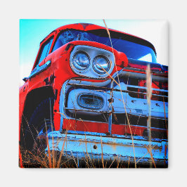 Imán Viejo Camión Rojo