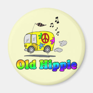 Imán viejo del autobús del Hippie