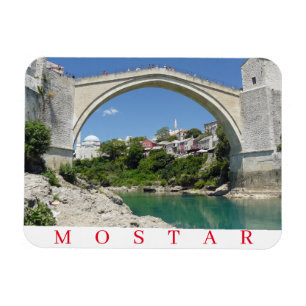Imán viejo del refrigerador del puente de Mostar