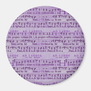 Imán Viejo diseño de papel púrpura de la partitura