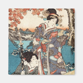 Imán Viejo pergamino ukiyo-e geisha japonés de Guay