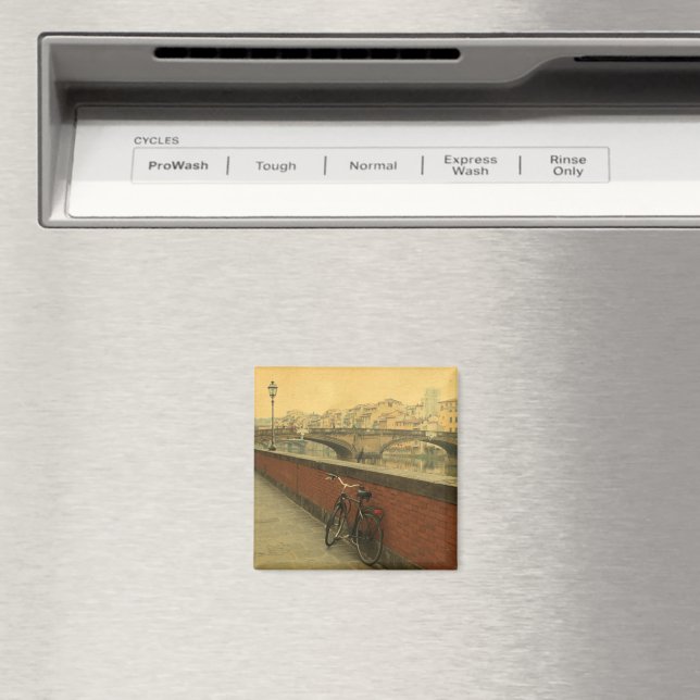 Imán Viejo puente en Florencia, Italia. Foto de época (In situ (lavavajillas))