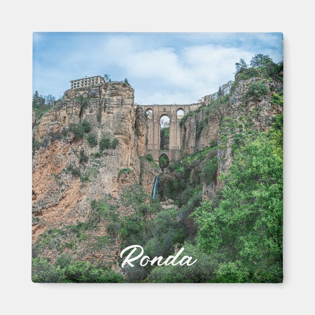 Imán Viejo puente histórico en Ronda, España (Frente)