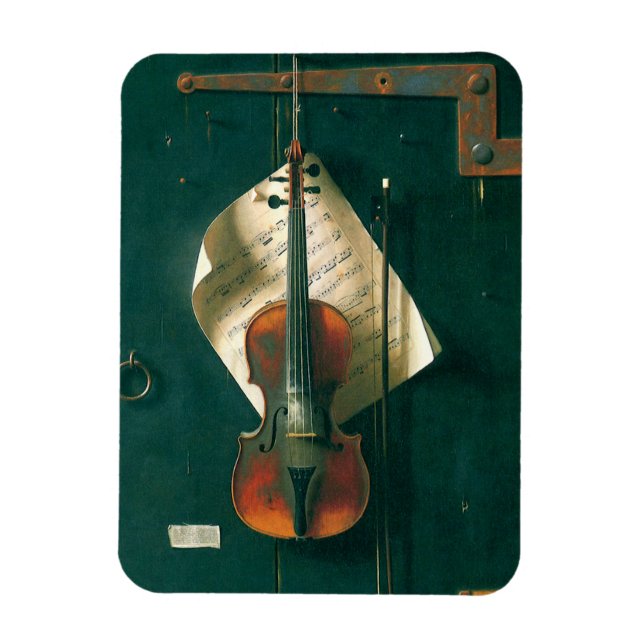 Imán Viejo violín por vida de William Michael Harnett (Vertical)