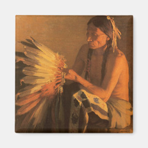 Imán Viejo War Bonnet de Joseph Henry Sharp