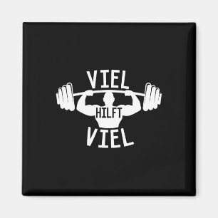 Imán Viel deportivo de fuerza Hilft Viel' Saying Workwi