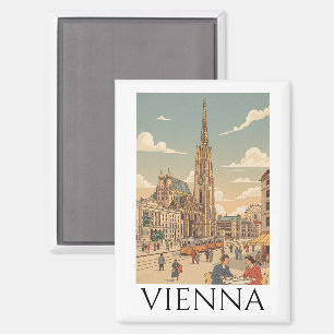 Imán Viena Austria Café Cultura de Viajes Vintage