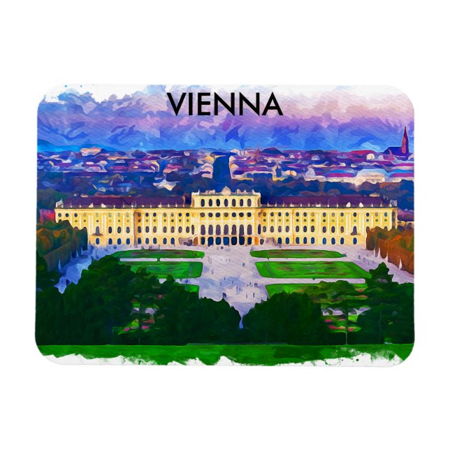 Imán Viena Austria Vista de la ciudad histórica (Horizontal)