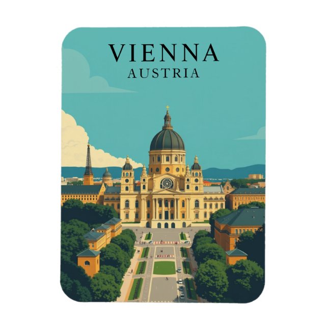 Imán Viena Viena Viena Austria Viaje Magnet (Vertical)
