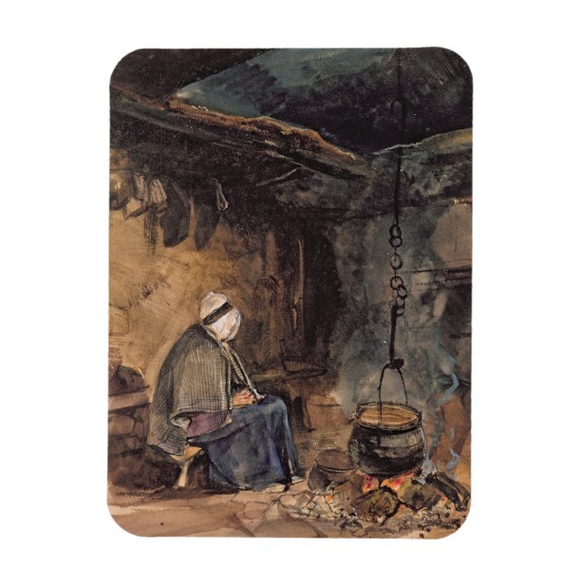 Imán Viendo hervir la olla - interior de una casa de ca (Vertical)