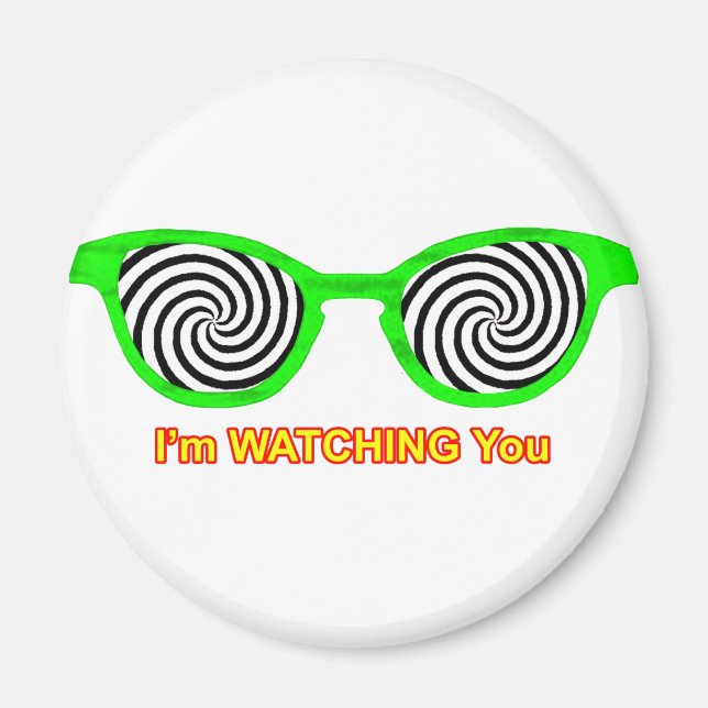 Imán Viendo Hypnotize Gafas de Sol Rim Verde El MUSEO (Frente)