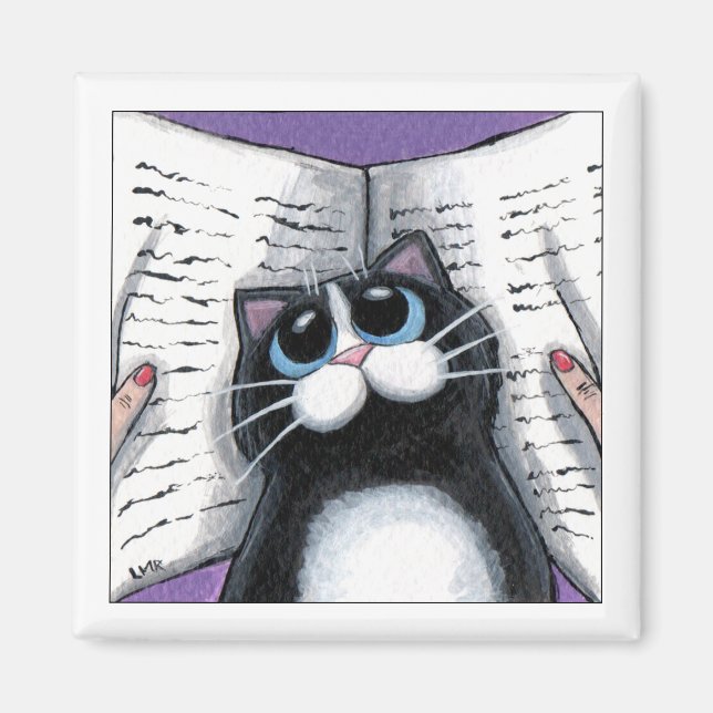 Imán Viendo la vista - Gato Magnet (Frente)