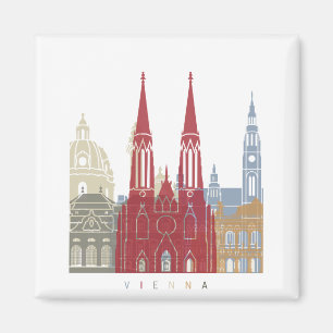 Imán Vienna skyline poster