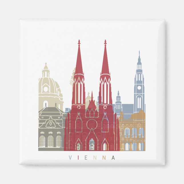 Imán Vienna skyline poster (Frente)