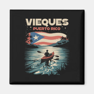 Imán Vieques Isla de Puerto Rico Recuerdo Bandera Puert