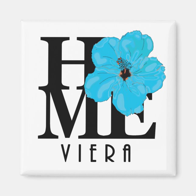 Imán Viera HOME Blue Hibiscus (Frente)