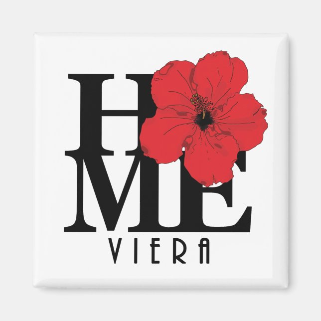 Imán Viera HOME Red Hibiscus Magnet (Frente)
