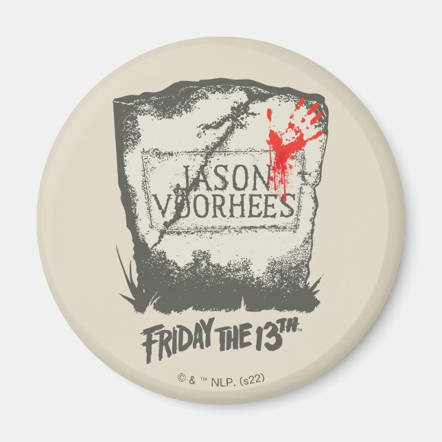Imán Viernes 13 | Jason Voorhees Headstone (Frente)