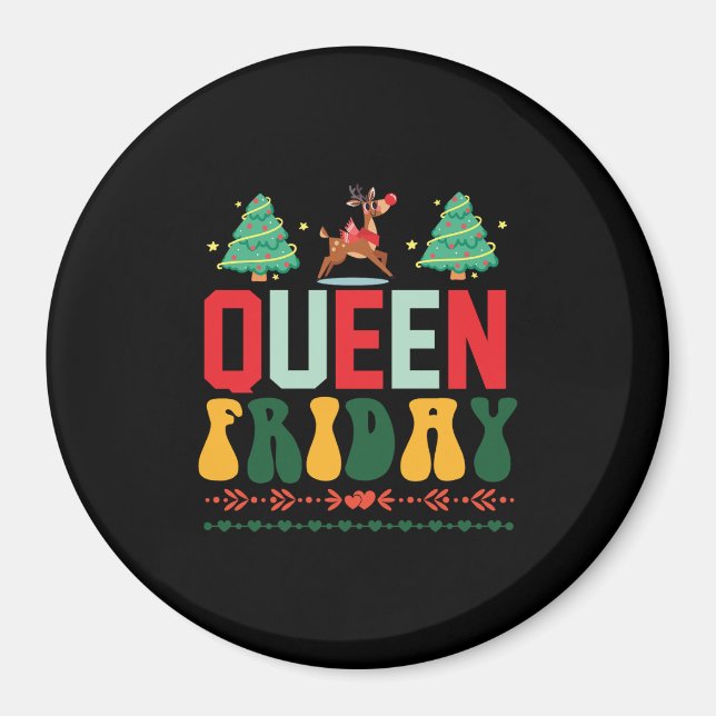 Imán Viernes de la Reina de Regalo de Navidad (Frente)