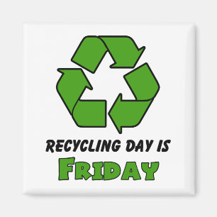 Imán Viernes de reciclaje