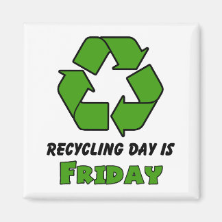 Imán Viernes de reciclaje